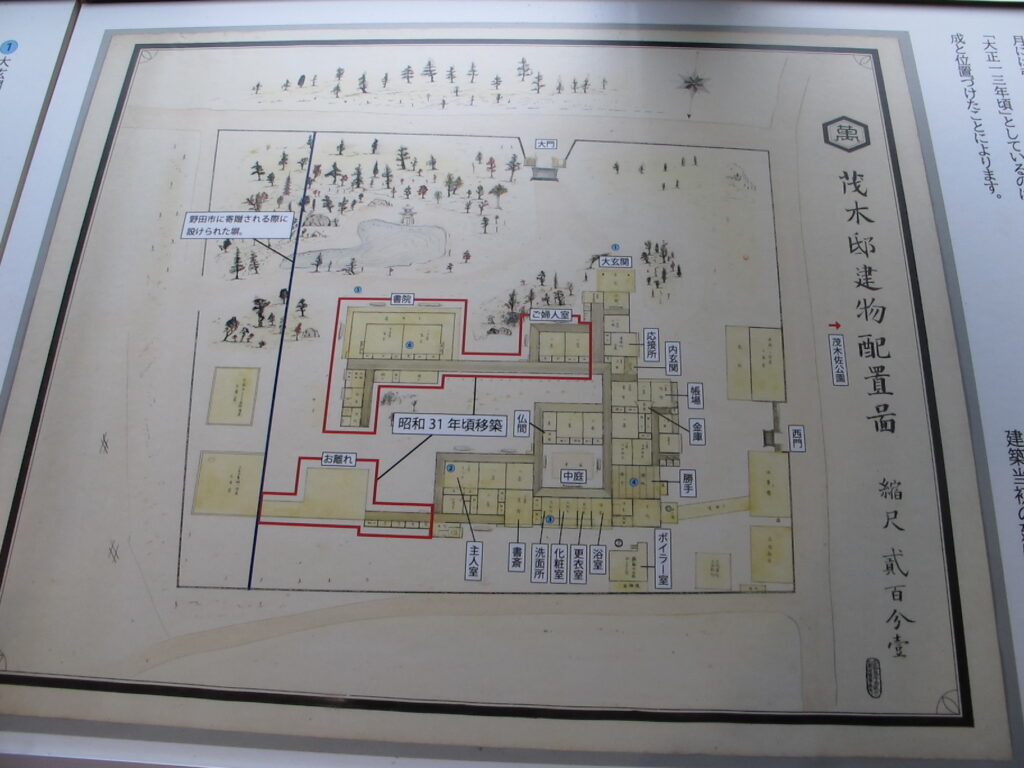 茂木佐平治邸配置図